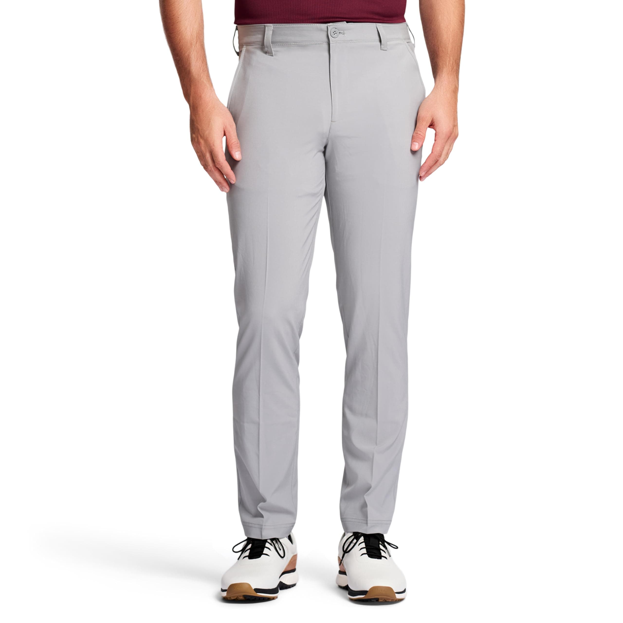 Mens Golf Swingflex Straight-fit Flat-Front Pants