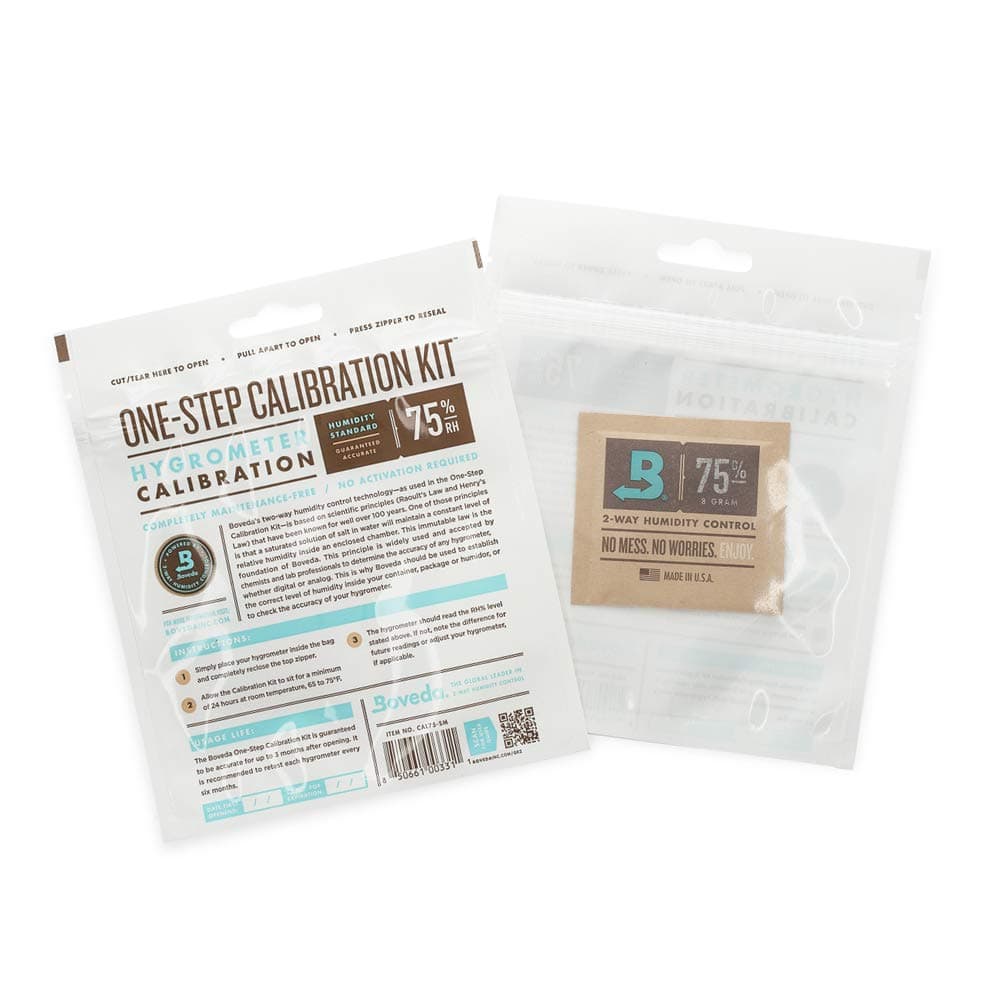 Boveda One Step Hygrometer Mess Free Calibration Kit – Preloaded 75% RH 2-Way Humidity Control – Hygrometer Accuracy – Precise Test for Digital and Analog Hygrometers and Humidity Sensors – 1 Count