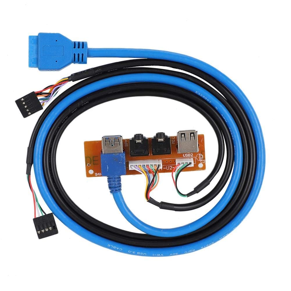 Wendry Front Panel, Computer Chassis Front Panel, Computer Case Front Panel Audio Interface Panel USB3.0/2.0 Wired