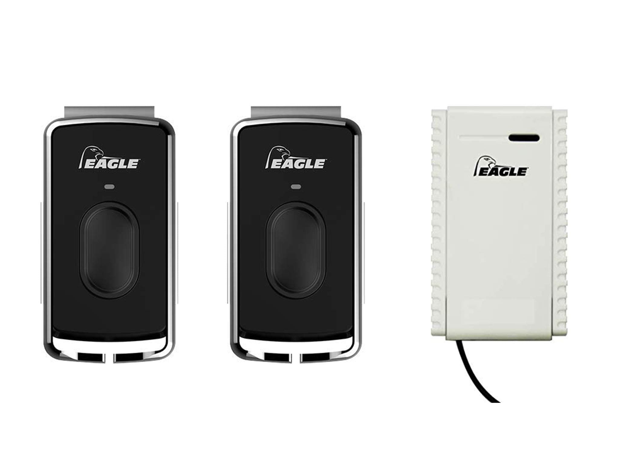 Eagle Gate Remote Kit Two EG642 Single Button Remote with One EG650 Long Range Receiver can be Used for All Eagle Operators and Most Other Brands Frequency 433.92MHz