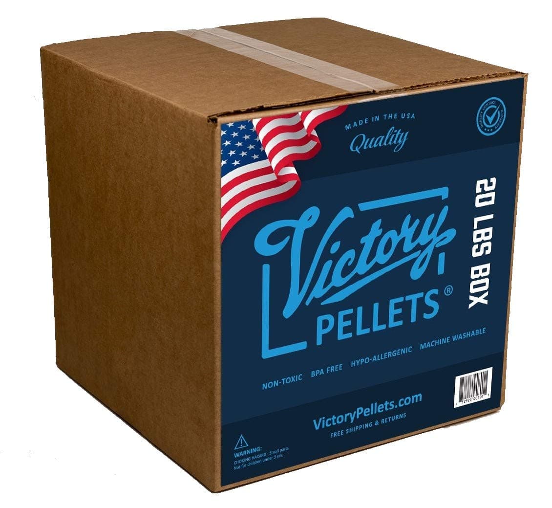 Victory Pellets (20 LBS) Plastic Poly Pellets for Filling, Stuffing & Adding Weight to DIY Projects & Crafts. American Made.