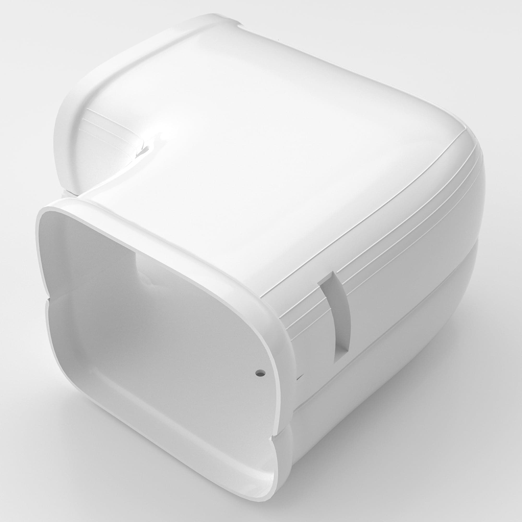 GISSVOGEEK 3“W Flat Elbow Connector for Ductless Mini Split Systems & HVAC Units - PVC Line Cover Accessory