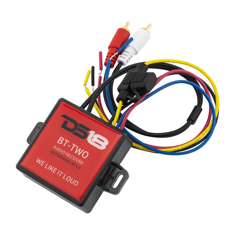 DS18 BT-Two Bluetooth 4.0 Streaming Audio Adapter/Receiver, Waterproof Made for Autos or Boats - Works with Smart Phones