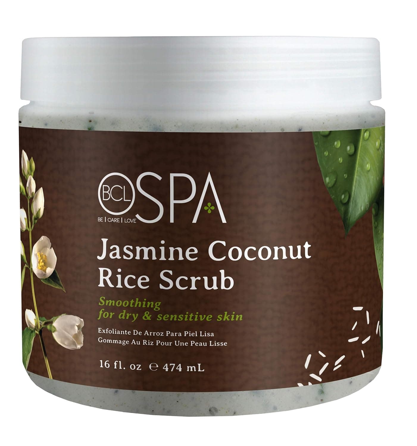 Rice Scrub, Jasmine Coconut, 16 Fl Oz