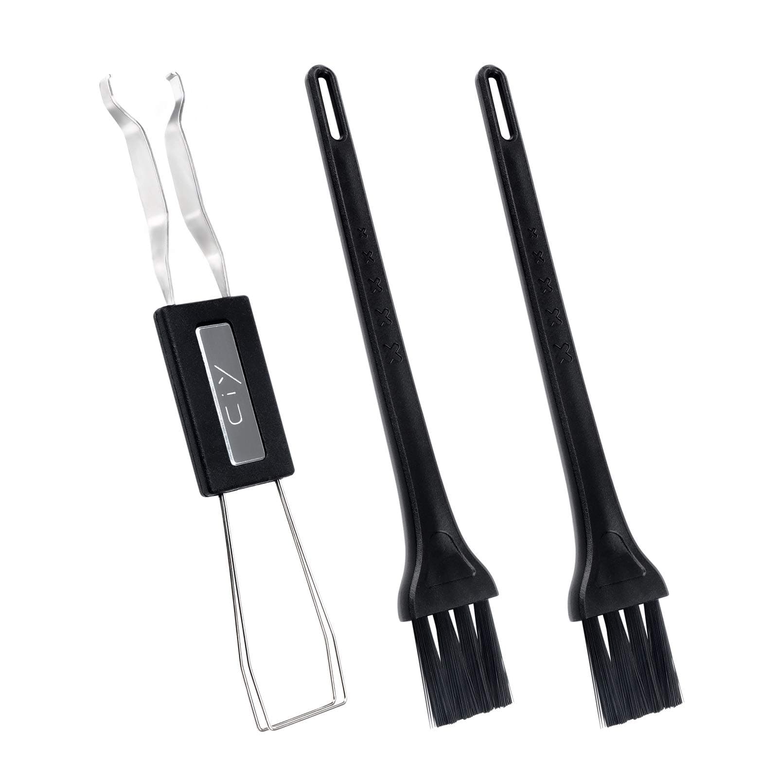 Keycap Puller Switch Puller Stainless Steel Keycap Removal Tool with 2 Pcs Keyboard Cleaning Brush for Mechanical Keyboard