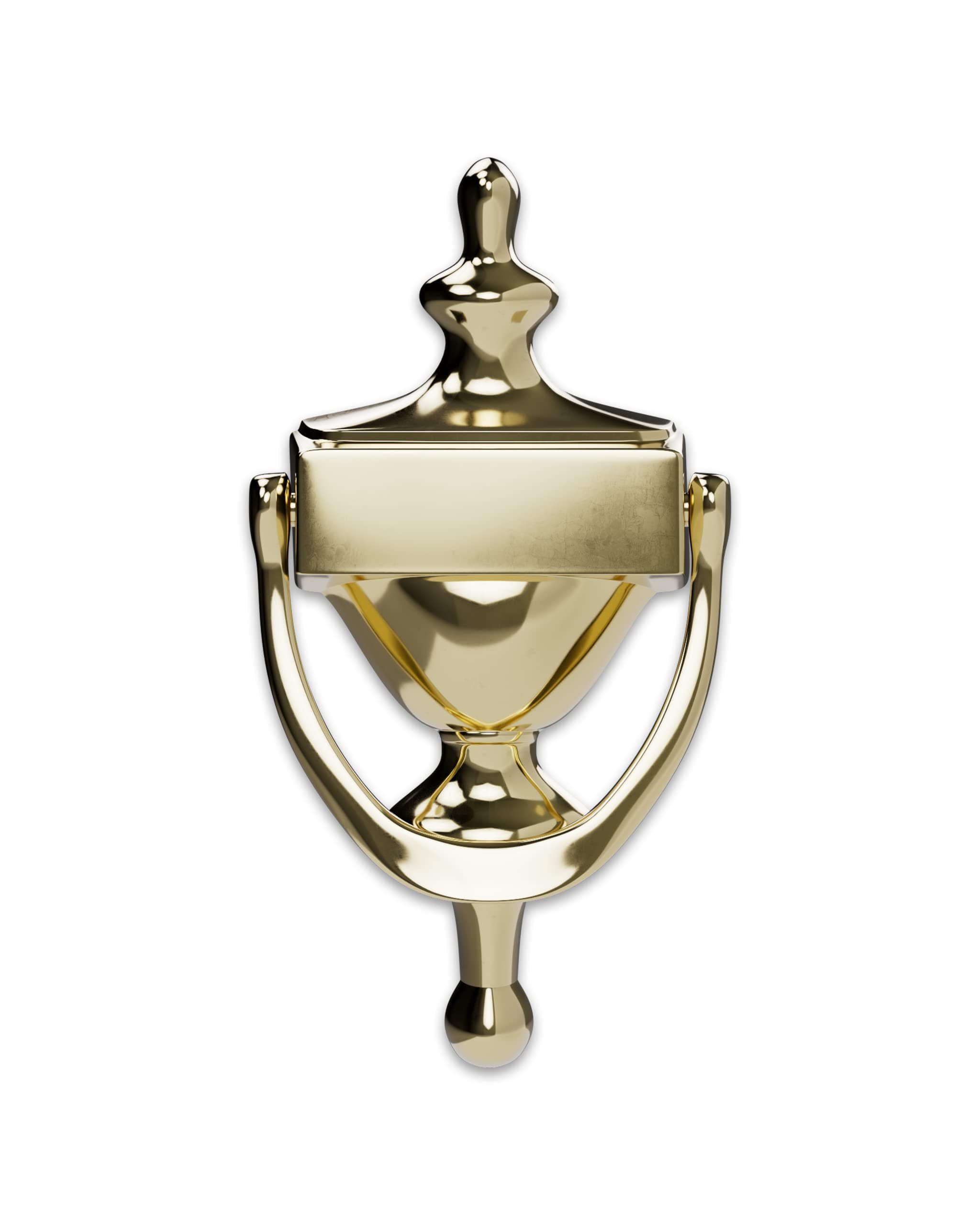 Hardware Essentials 852393 Bright Brass Door Knocker, 7-Inch