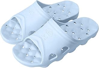 BAI HOUShower Slipper,Slippers with Drainage Holes,Quick Drying Non-Slip Slippers, Bathroom Slippers Gym Slippers Soft Sole Open Toe House Slippers for Men and Women EVA Platform