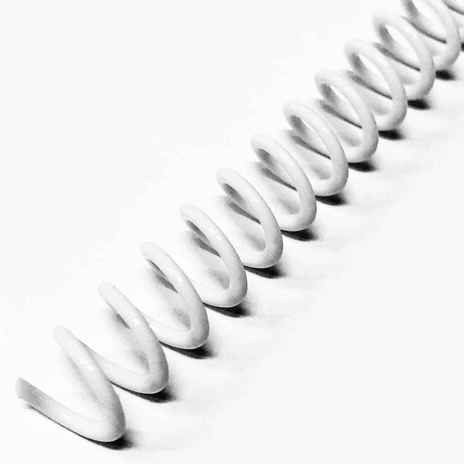 Binditek 50 Pack Plastic Spiral Binding Coils, 12mm(1/2") Binding Spirals, 90 Sheet Capacity, 4:1 Pitch, White Binding Spines, for Students and Coworkers
