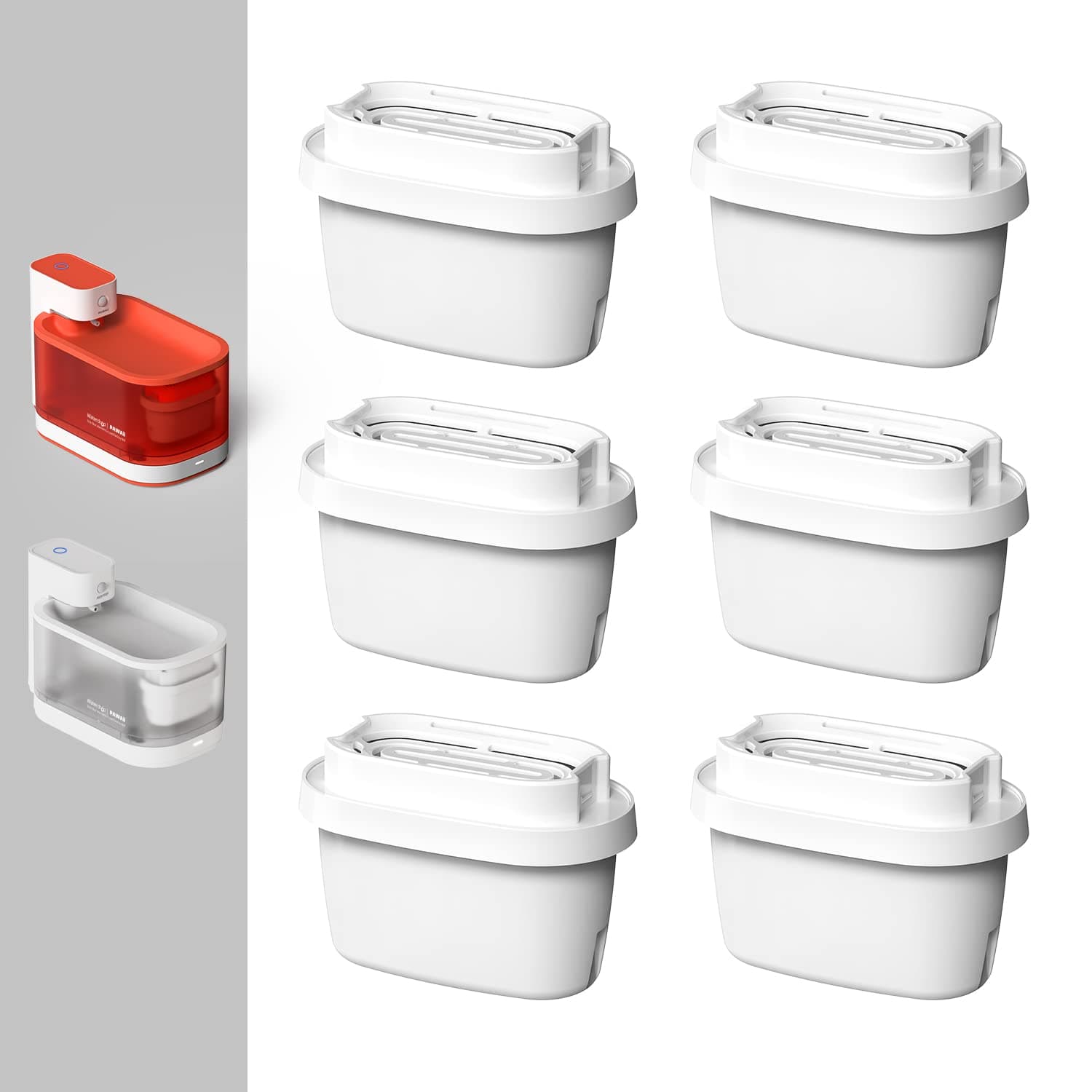 Pawaii 6 Pack NSF Replacement Filters for 68oz/2L Automatic Pet Fountain Cat Water Fountain