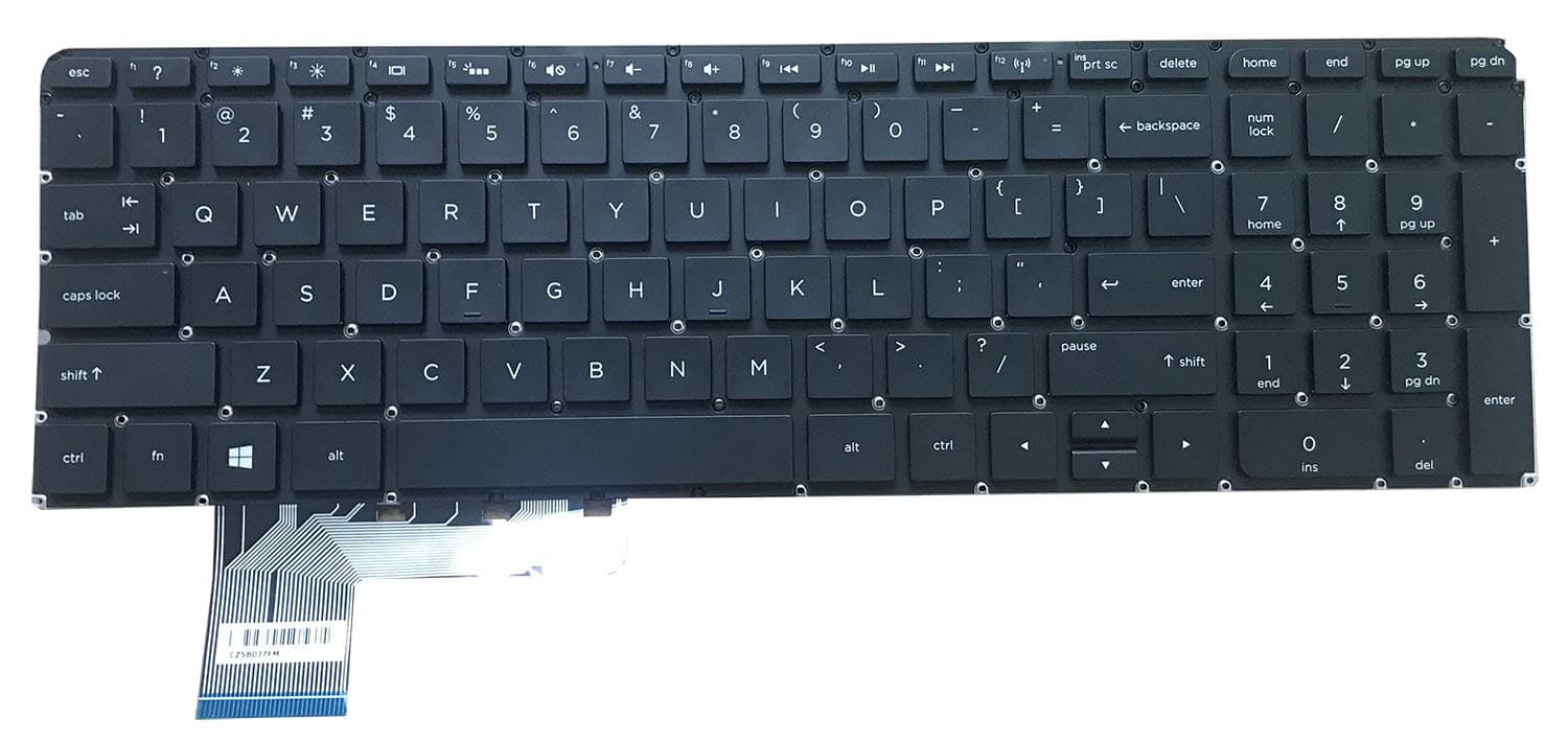 Sierra Blackmon US layout notebook keyboard for HP Envy M6-K M6-K000 M6-K100 series PK130UM1F00 7J15C0 SN7130BL SG-62710-XUA black frameless with backlight