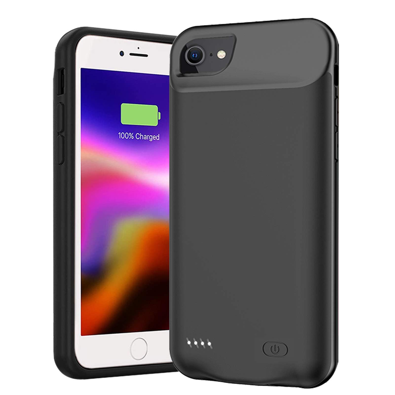 Battery Case for iPhone 8/7/6s/6/SE 2020(2nd Generation),6500mAh Portable Charger Case Rechargeable Battery Pack Charging Case Compatible with iPhone SE 2020(2nd Generation)/8/7/6s/6 (4.7 inch)-Black