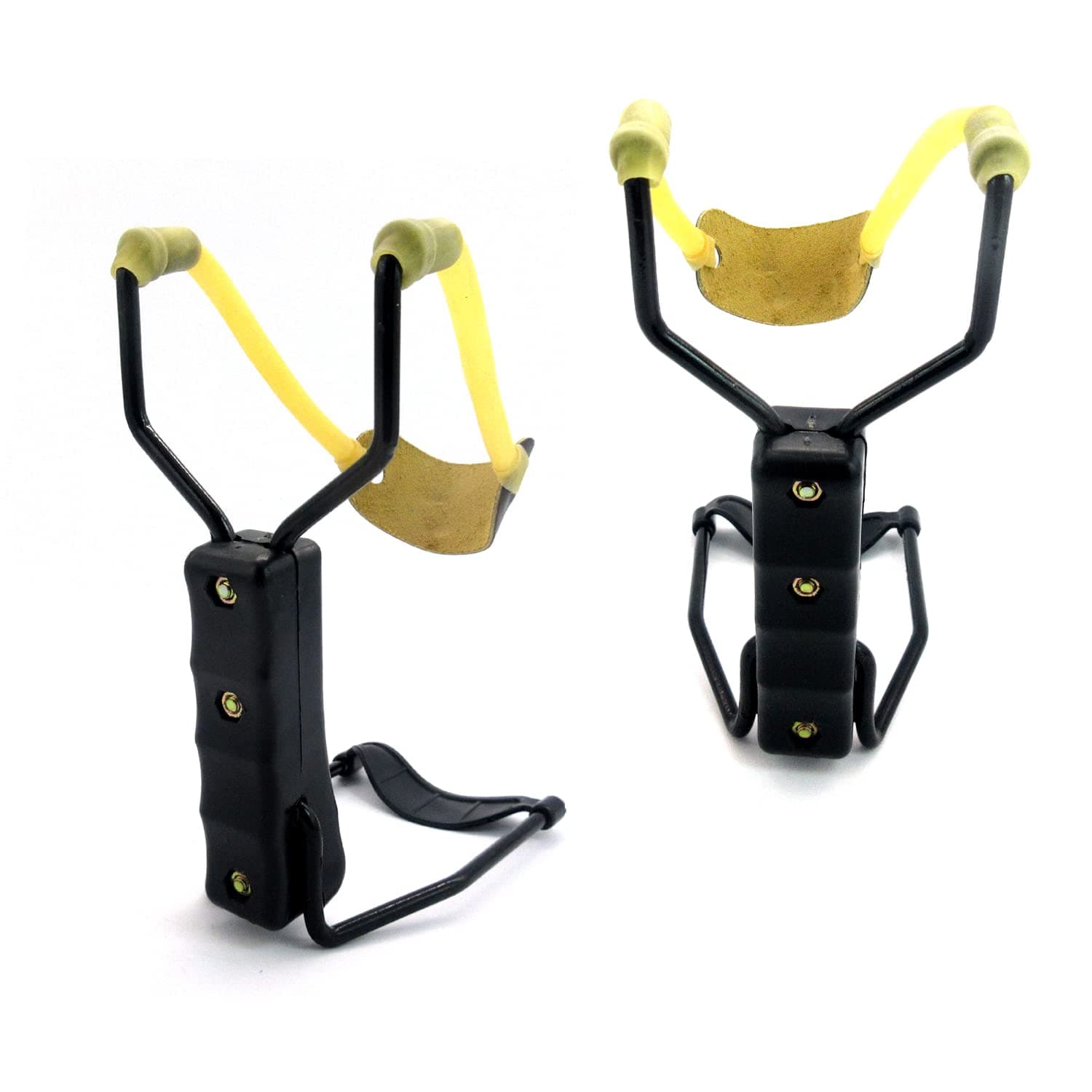 2 Pack Folding Slingshot with Wrist Support Strong Thick Rubber Band Anti- Slip Hand Rest Design