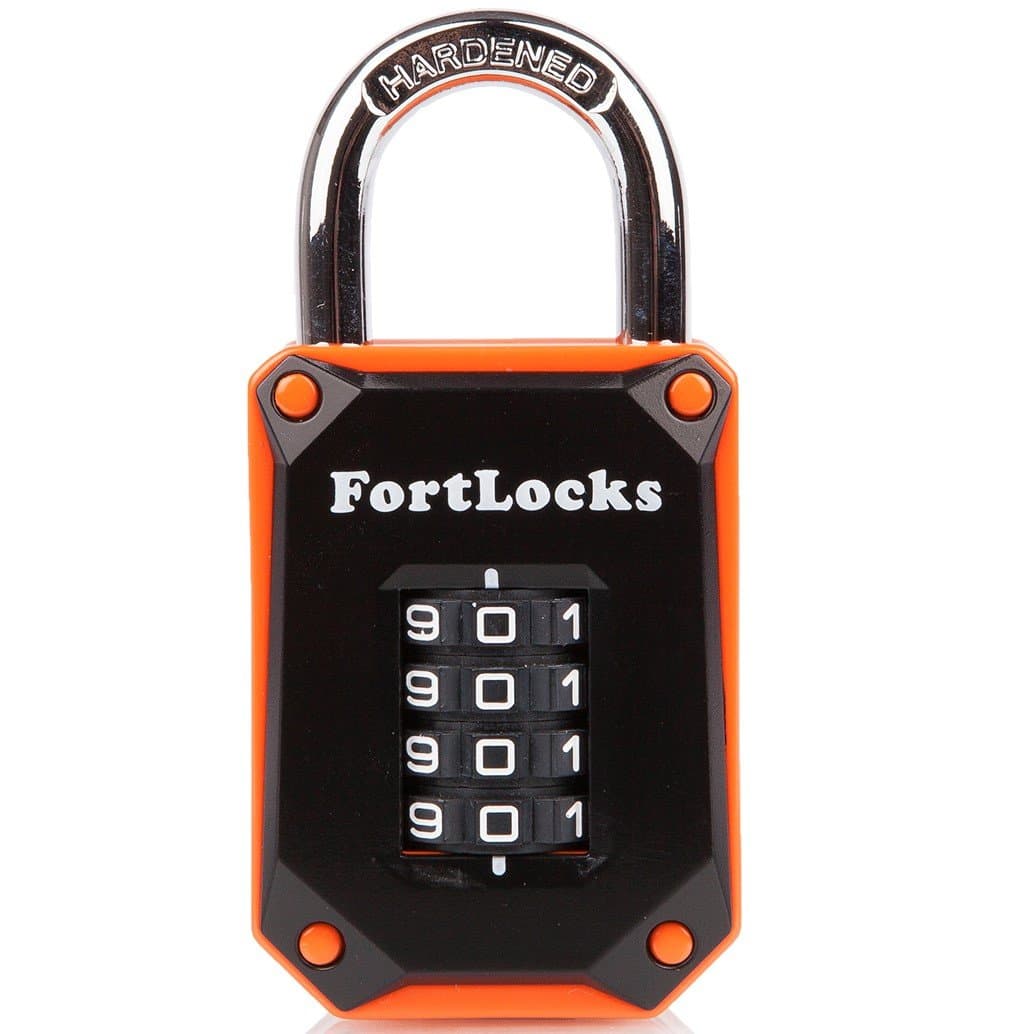 4 Digit Combination Padlock, School Padlock, Fence, Storage Case, Toolbox, Shed, Resettable (Pack of 1 and 2)