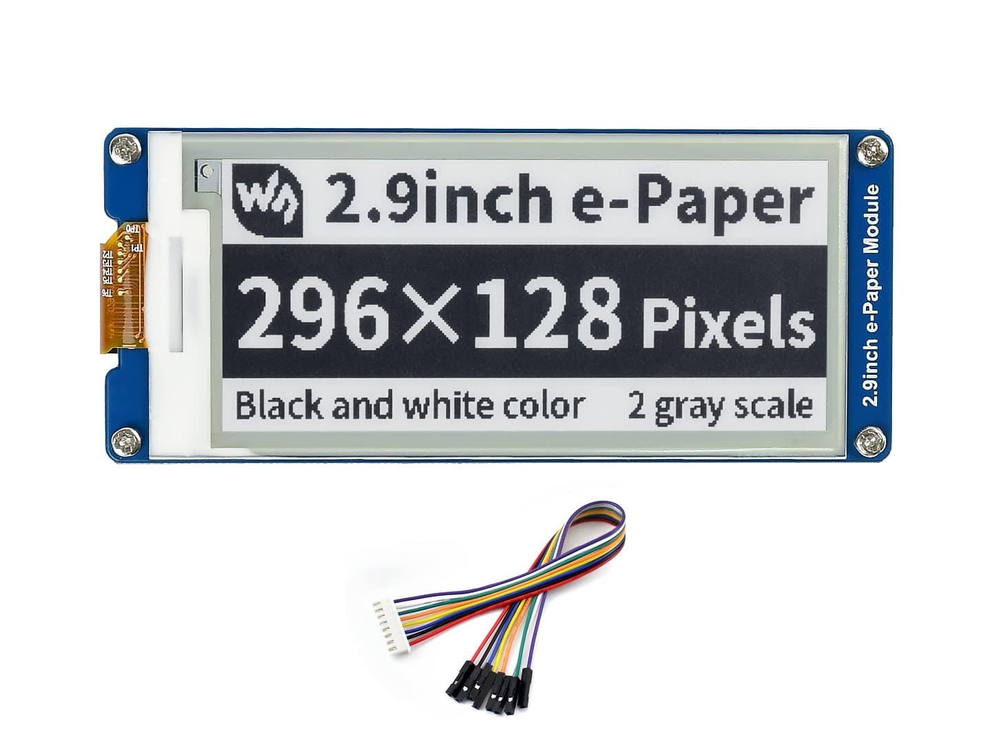 Waveshare 2.9inch e-Paper Display Module, 296x128 Resolution 3.3V/5V Two-Color epaper Display E-Ink Screen Module SPI Interface Compatible with Raspberry Pi/Arduino/Jetson Nano,Support Partial Refresh