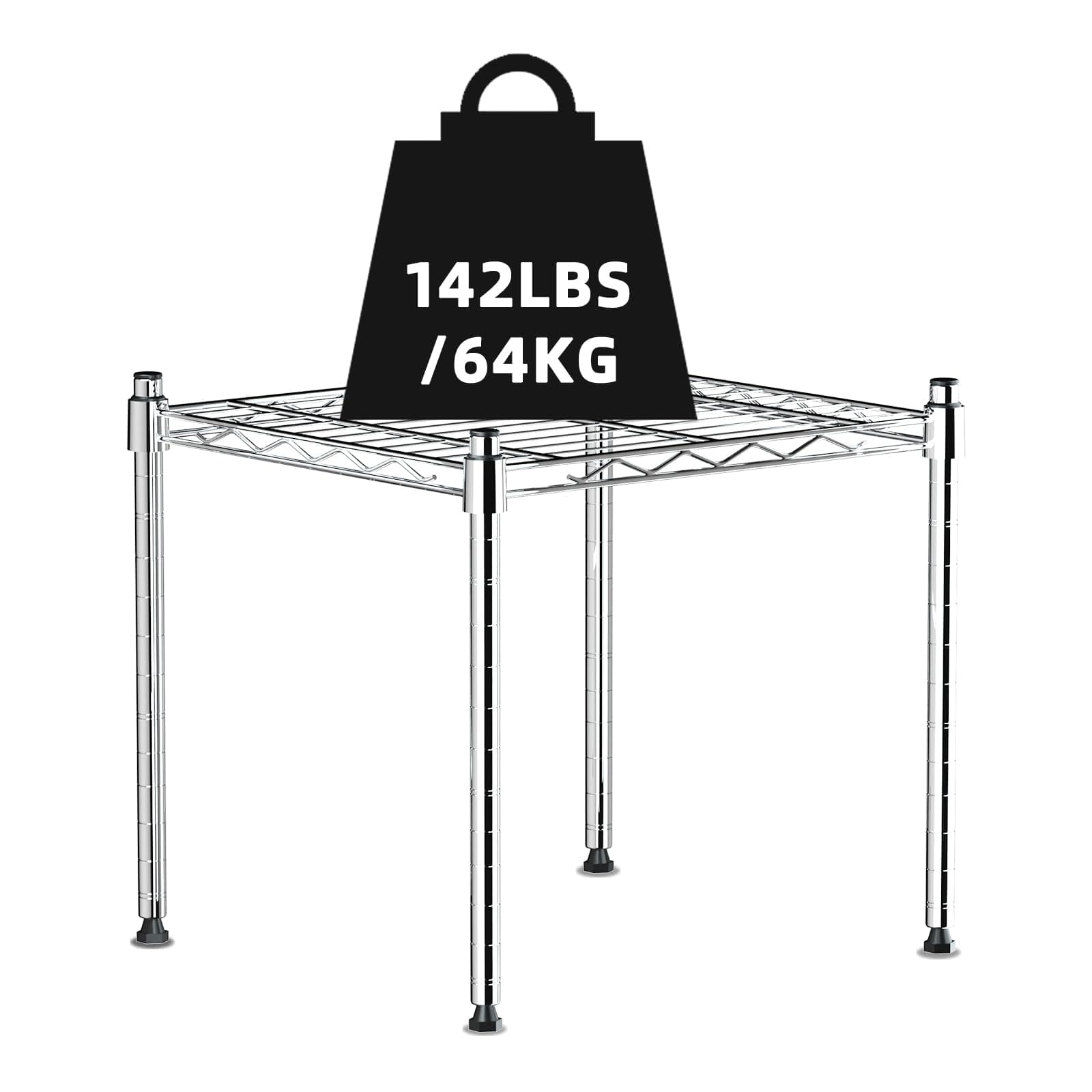 CLCARE Stacking Shelf Adjustable, Stackable & Expandable, Heavy Duty Storage Shelving Unit, Cabinet Organizer Shelf (1-tier)