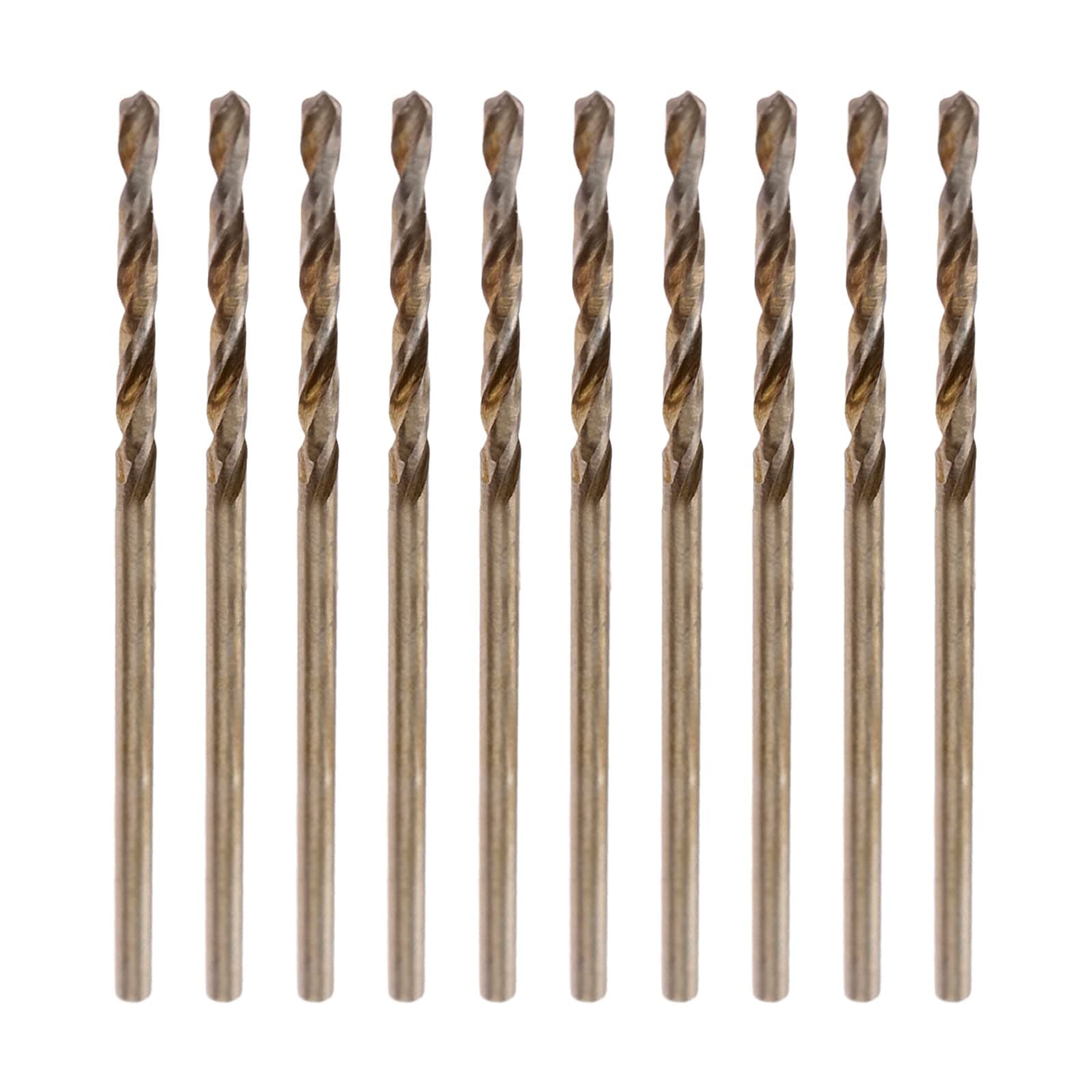 Mtsooning 10 Pcs 1.2Mm Micro Hss Twist Drill Bit Straight Shank Electrical Drilling Tool