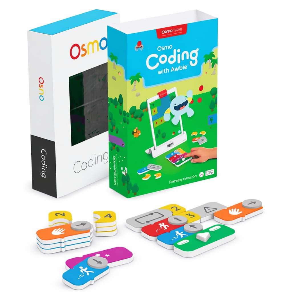 Osmo - Coding Family Bundle for iPad & Fire Tablet - 3 Educational Learning Games - Ages 5-10+ - Coding Jam, Coding Awbie, Coding Duo - STEM Toy (Osmo Base Required) (Amazon Exclusive)