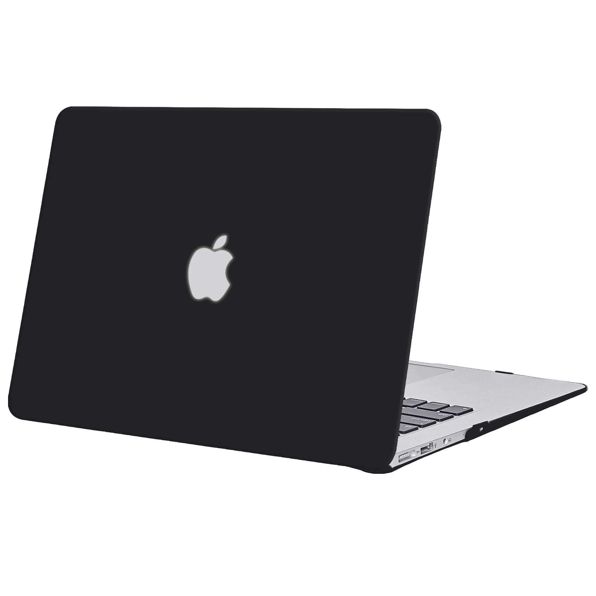 TECOOL Case Compatible with Case Compatible with MacBook Air 13 Case 2010-2017 (Model: A1466 / A1369), Ultra Slim Plastic Hard Shell Case Cover for MacBook Air 13.3 inch - Black