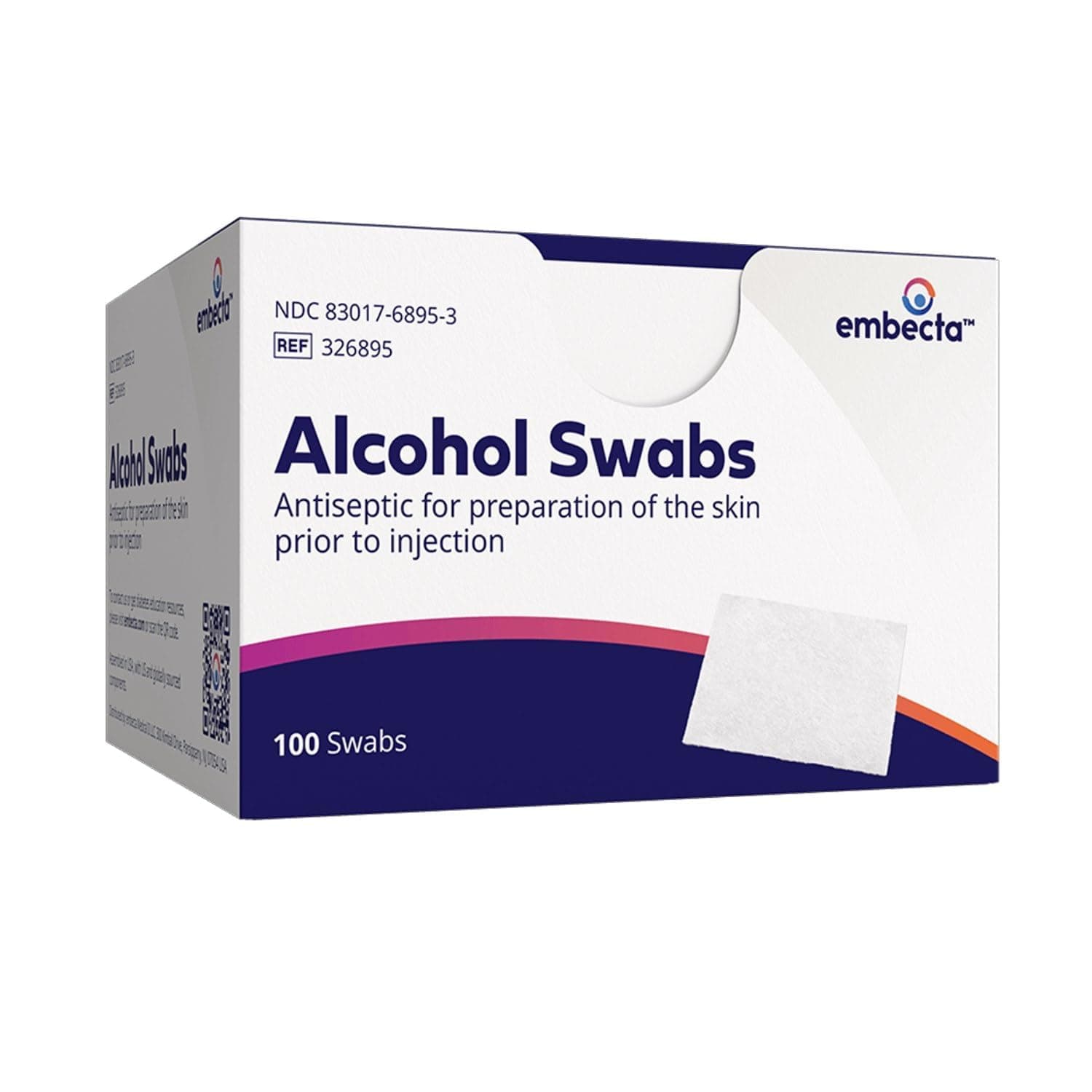 Regular Alcohol Swabs, 100 ct ( Pack of 2 )