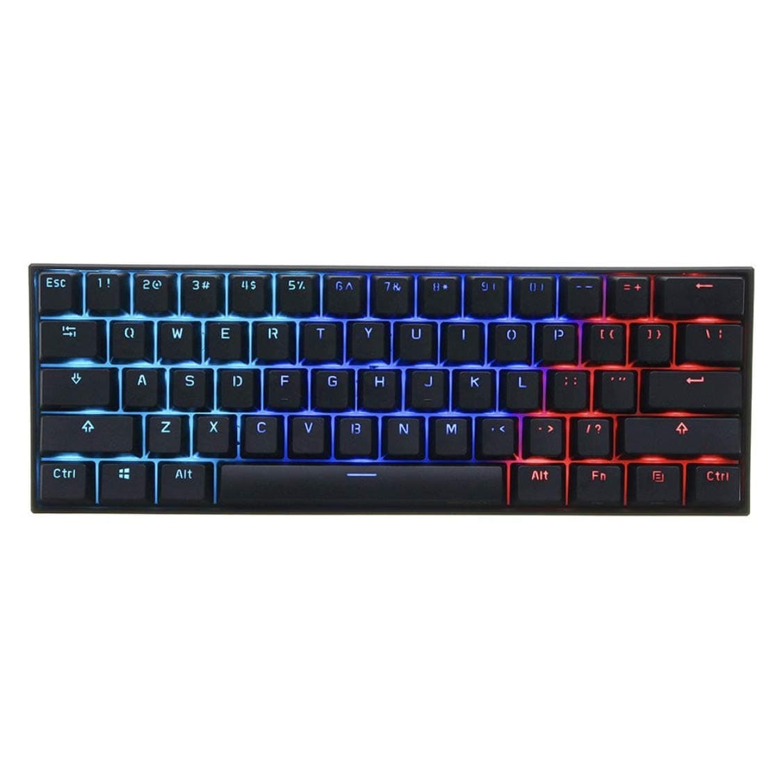 LIYOU Anne Pro 2 60% NKRO Bluetooth 4.0 Type-C RGB Mechanical Gaming Keyboard 61 Keys Mechanical Keyboard (Black, Gateron Red Switch)