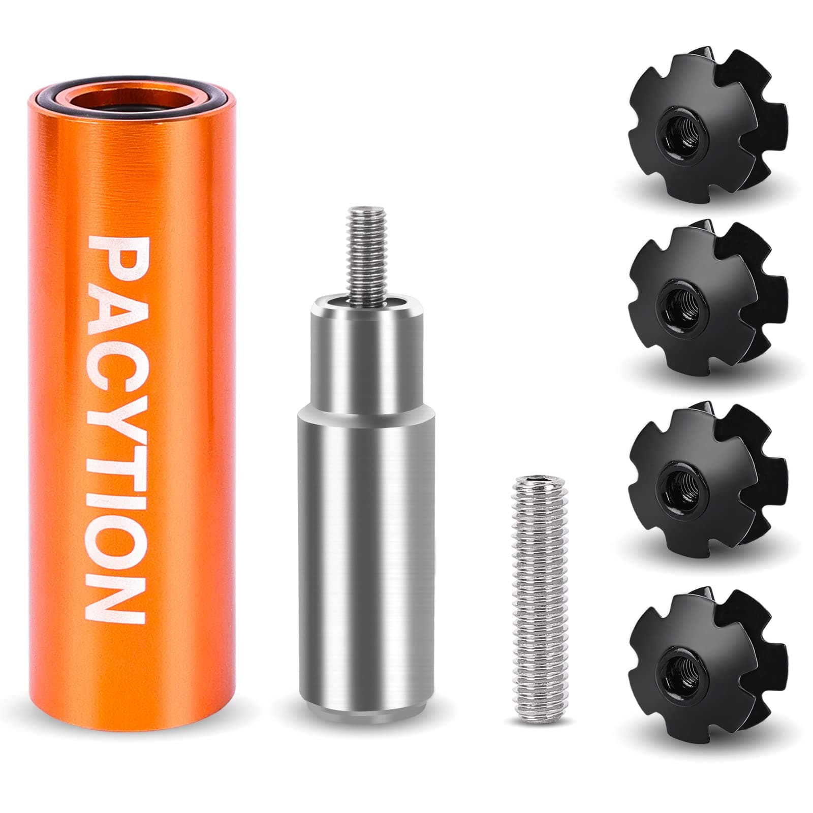 Bike Bicycle Fork Star Nut Setting Tool, MTB Star Nut Tool with 2 Spare Special Screws and 4 Star Nuts, Foundation Star Nut Setter Installation Tool Installer Install Tool (for 1-1/8" Fork Tubes)