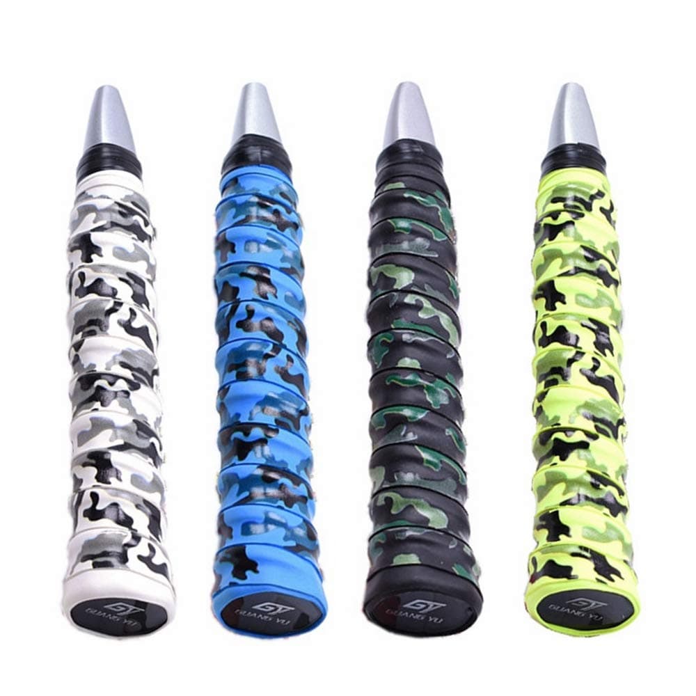 Tennis Grip has a Unique Color Pattern .Increase The Grip and Anti-skidresistance Design,Suitable for Tennis overgrip Squash Racquet Pickleball Baseball Badminton Bi (Four-Color Camouflage)