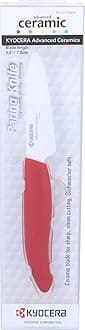 Advanced Ceramic Revolution Series 3-inch Paring Knife, Red Handle, White Blade