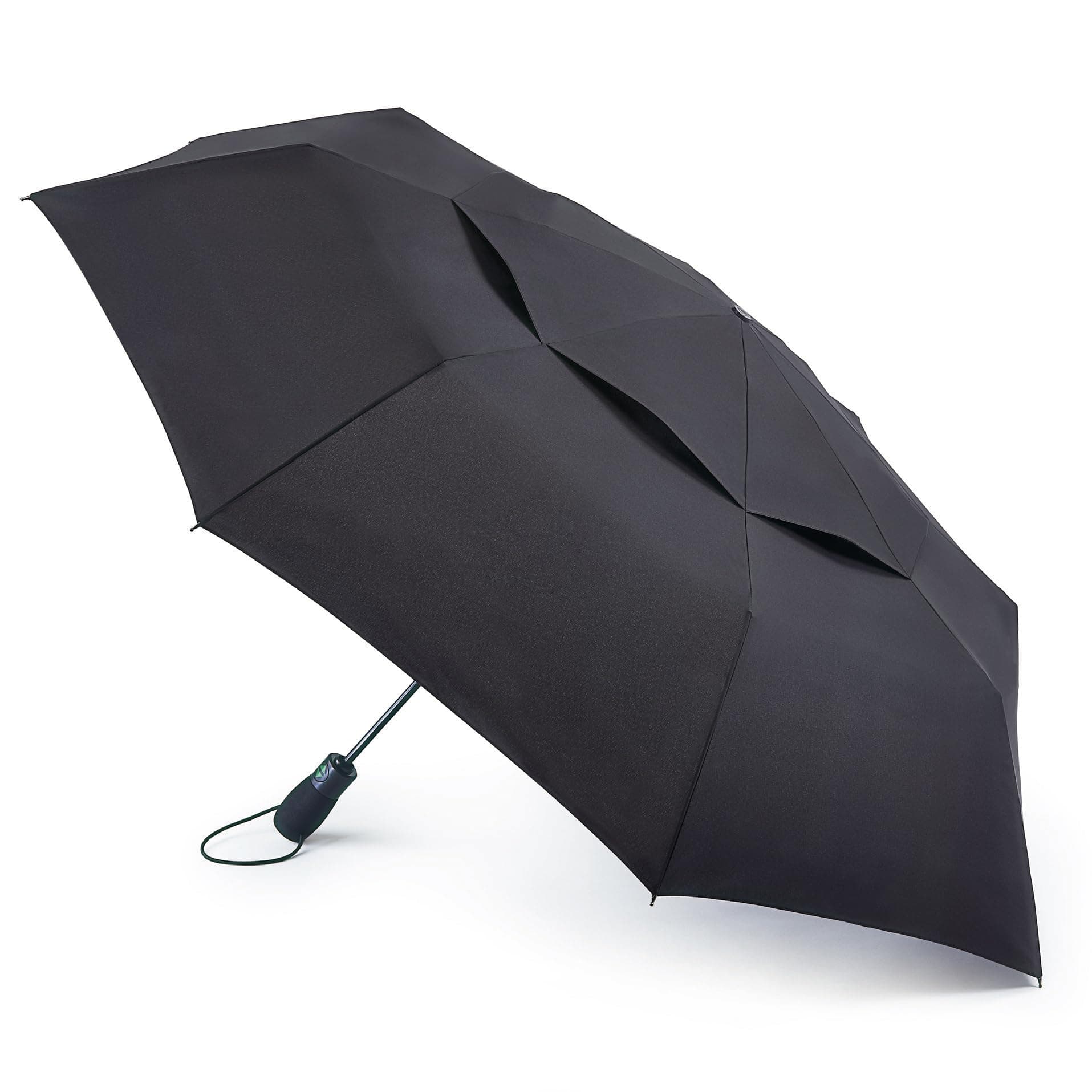 Fulton Tornado Performance Umbrella, Black, Automatic, Vented Canopy, Strong Wind Resistant Frame