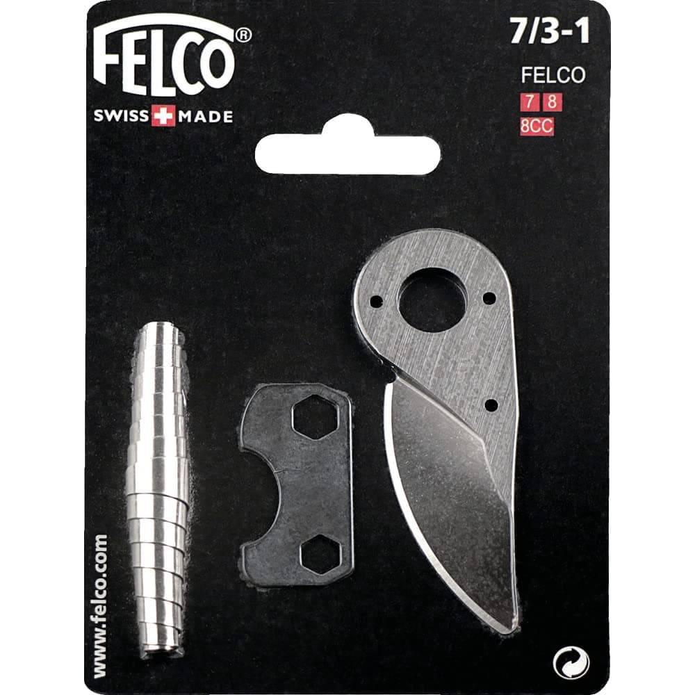 Hand Pruner Replacement Kit (7/3-1) - Spare Blade, Spring, & Adjustment Key for Garden Shears & Clippers
