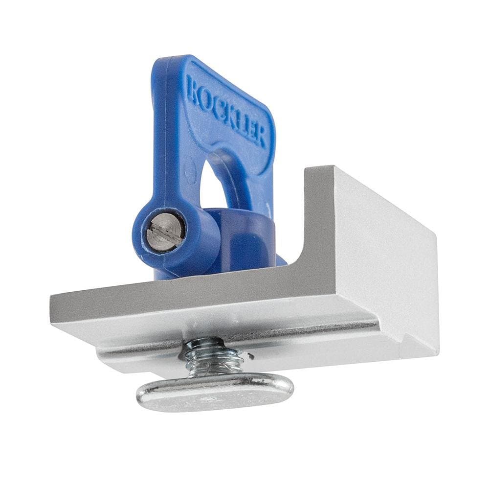 Rockler Inline Track Stop for T Track System – Durable Aluminum T Tracks Woodworking Stop features Low-Profile Knobs - T-Track Stop Measure 1-1/2'' x 1-1/2'' - T Track Accessories