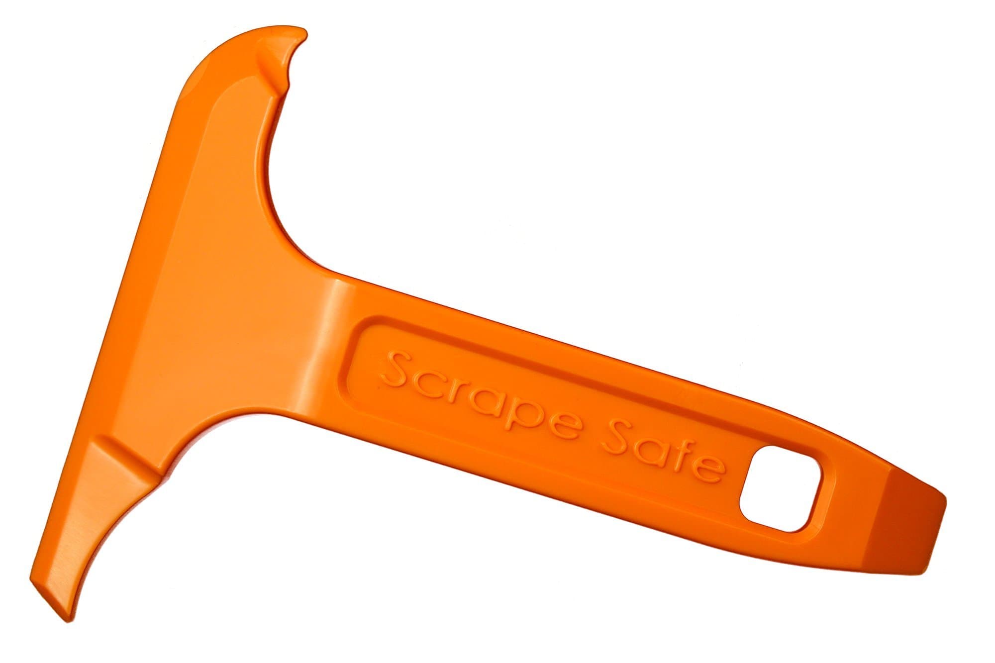 Scrape Safe - Non-Damaging Plastic Multi-Edged Scraper Tool (Pack of 1, Orange)