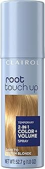 Root Touch-Up Color + Volume 2-in-1 Temporary Hair Coloring Spray, Dark to Medium Blonde Hair Color, Pack of 1 - Packaging May Vary