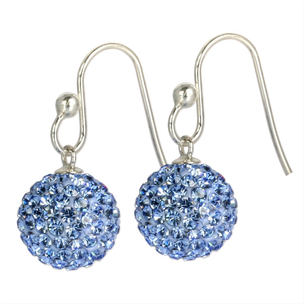 SilberDream Glitter Earring Swarowski Elements blue, 925 Sterling Silver GSO203