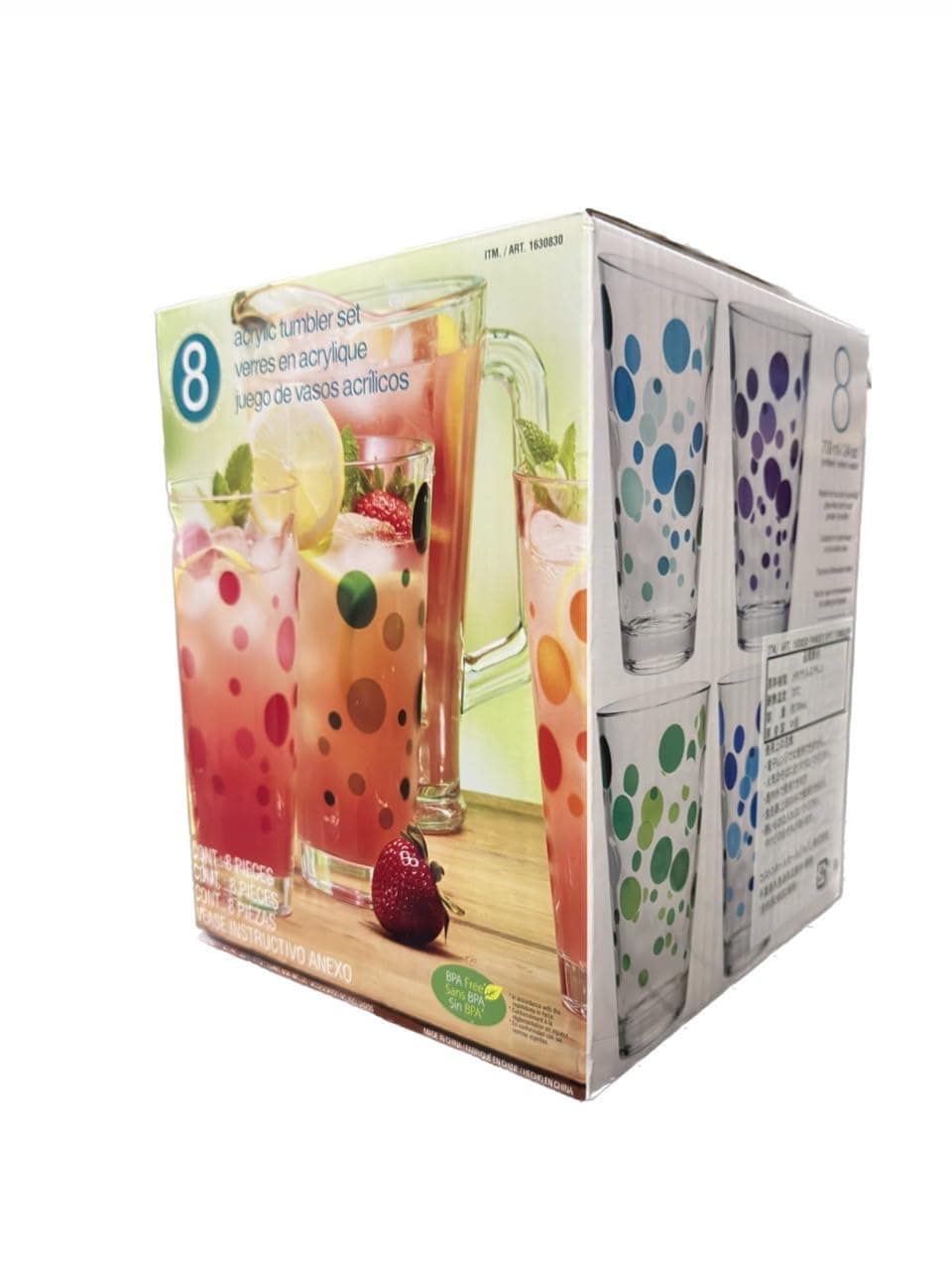 8 acrylic tumbler set