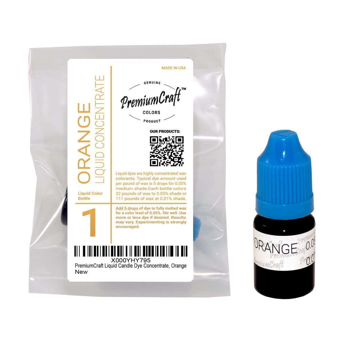 PremiumCraft Liquid Candle Dye Concentrate, Orange