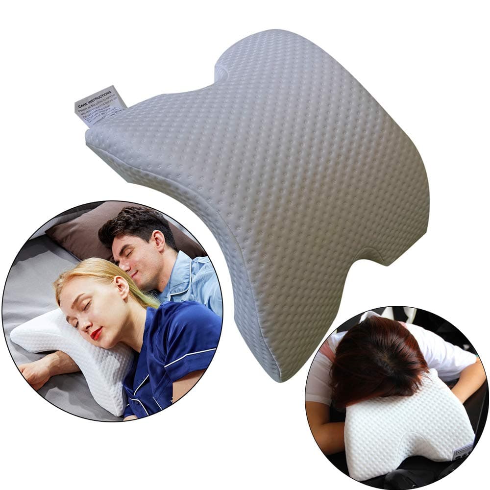 Arm Pillow Cervical Neck Pillow for Sleeping, Memory Foam Arched Pillow ,Couple Cuddle Pillow for Lunch Break ,Slow Rebound Pressure Romantic Couple Pillow,Office Rest Pillow,U Shaped arch Pillow