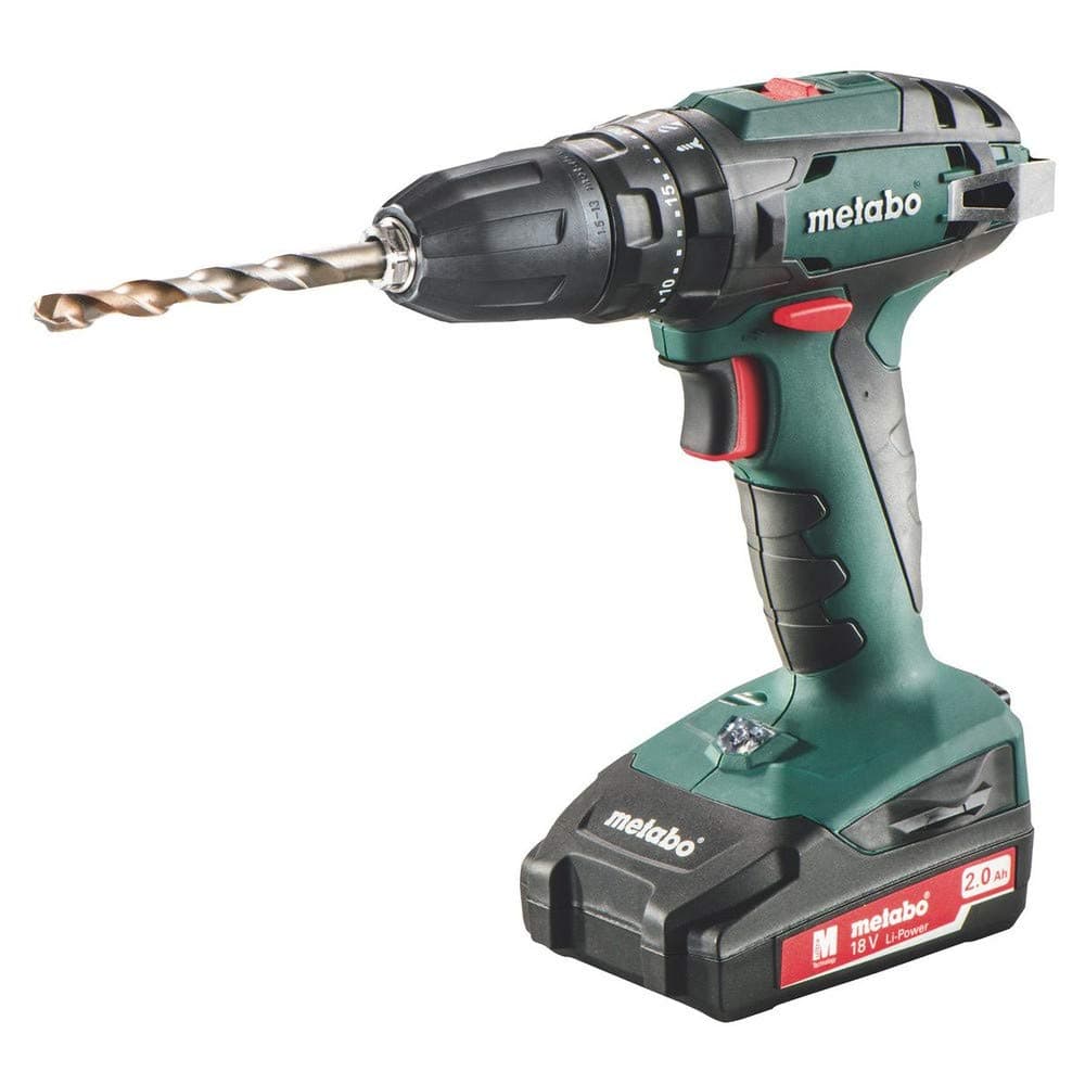 Power Tools MPTSB18P2 Combi Drill with 2 x 2 A Li-Ion Battery, 18 V, Green