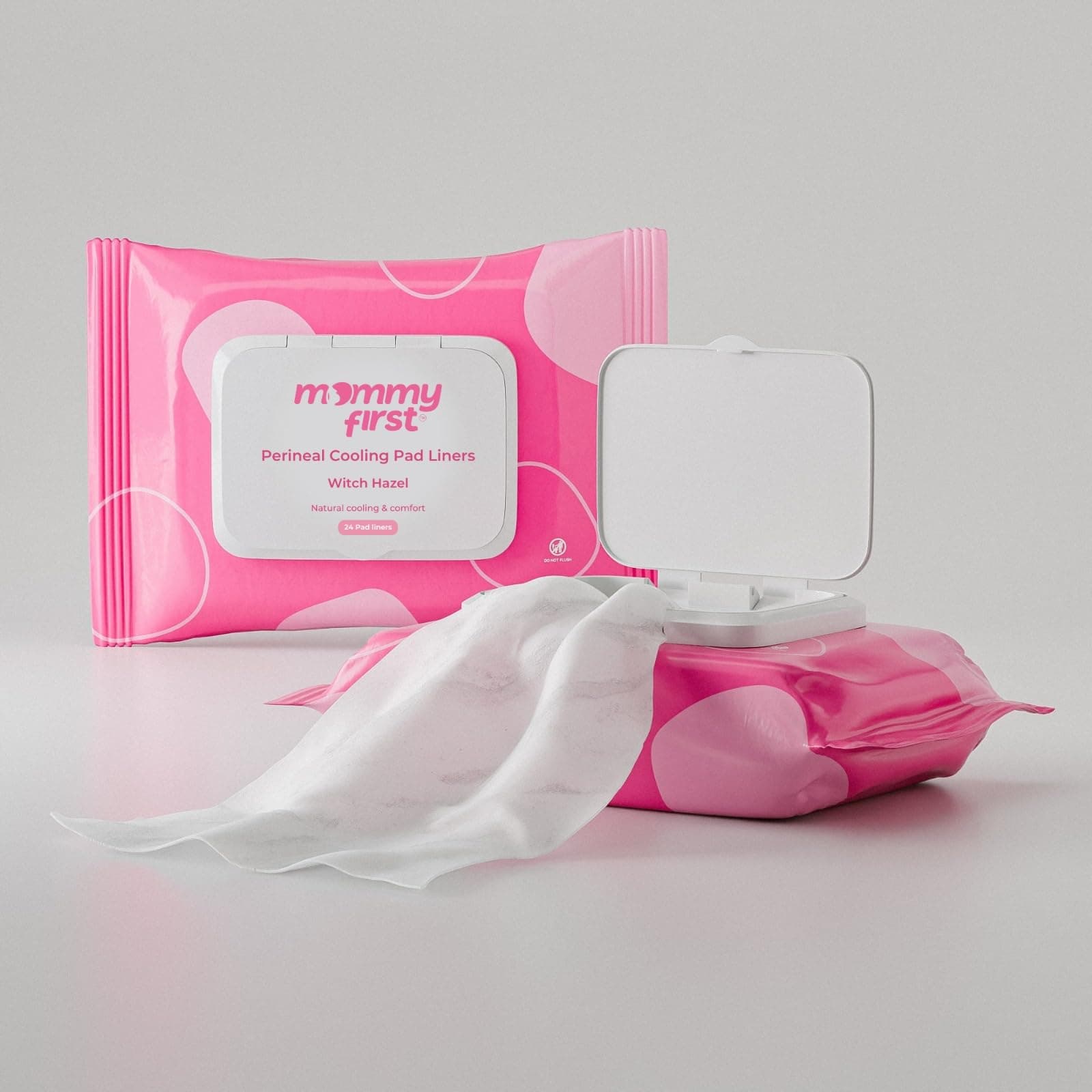 Mommy First® Witch Hazel Perineal Cooling Pad Liners | Postpartum Essentials | Hemorrhoid Relief | 24 Witch Hazel Liners | Soothe & Heal After Childbirth (Large)