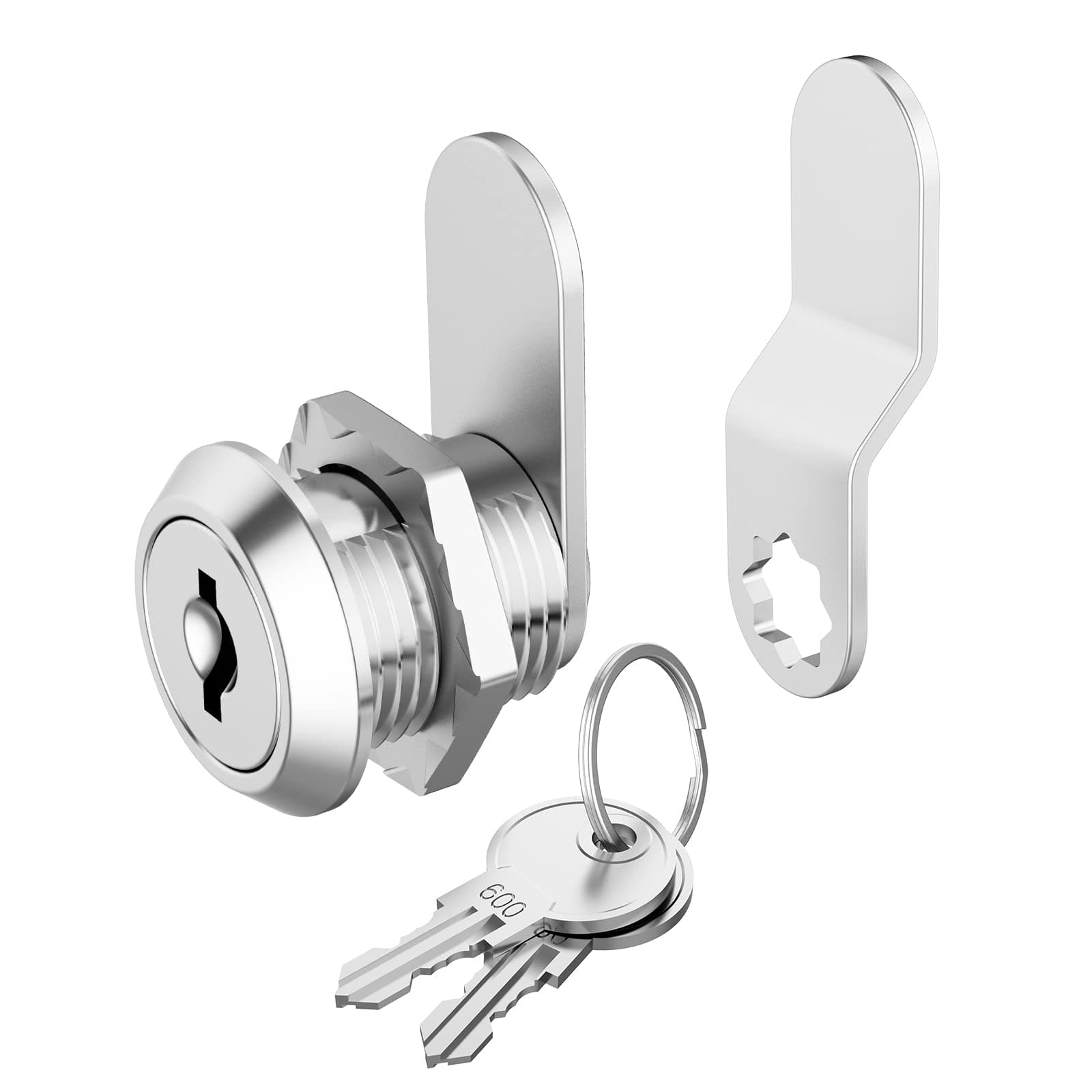 1 Pack Cabinet Locks with Keys, 5/8" Cam Lock keyed Alike, Secure Drawer File Cabinet Mailbox Lock Replacement RV Storage Locks, Zinc Alloy