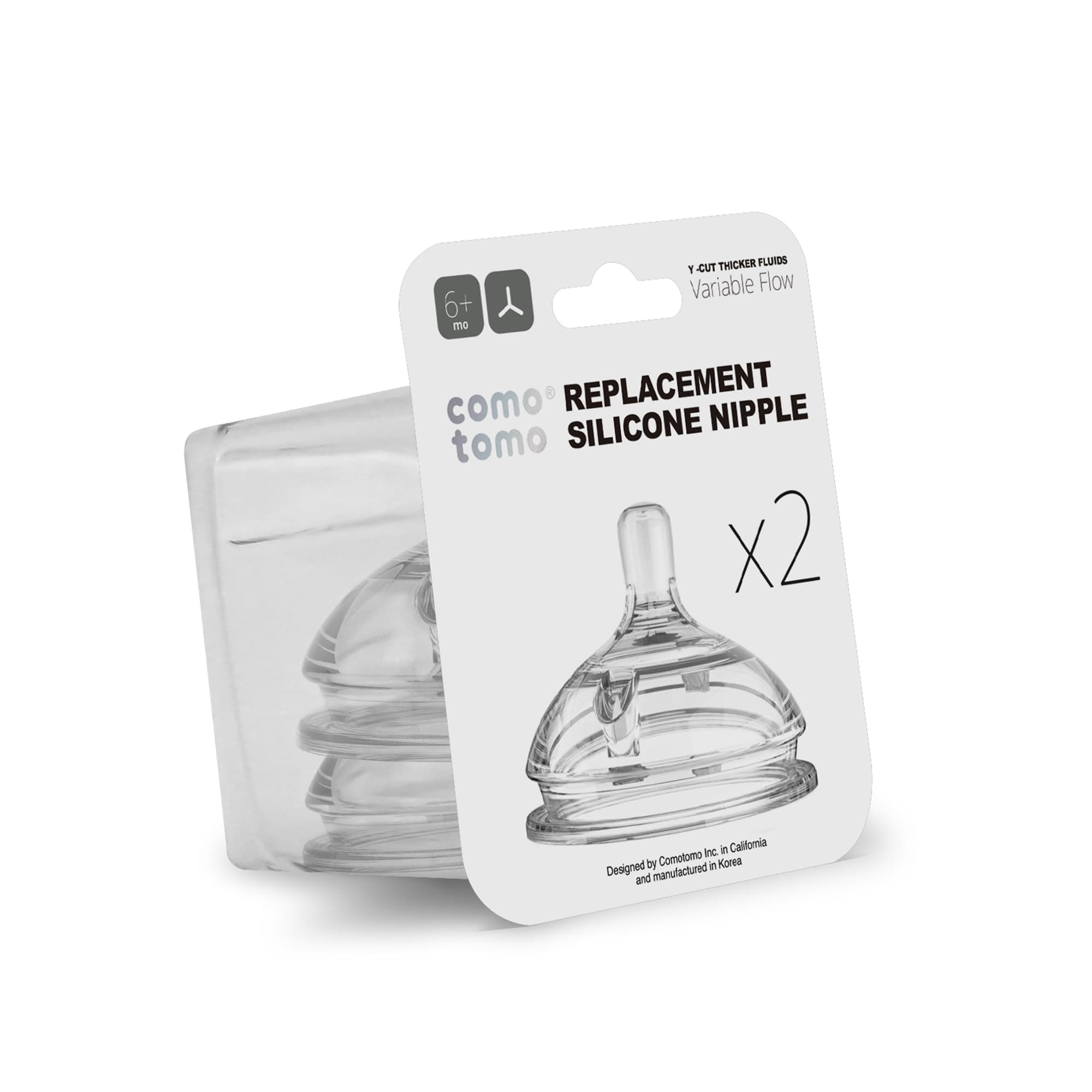 Comotomo Replacement Nipples in Variable Flow for Ages 6 Plus Months