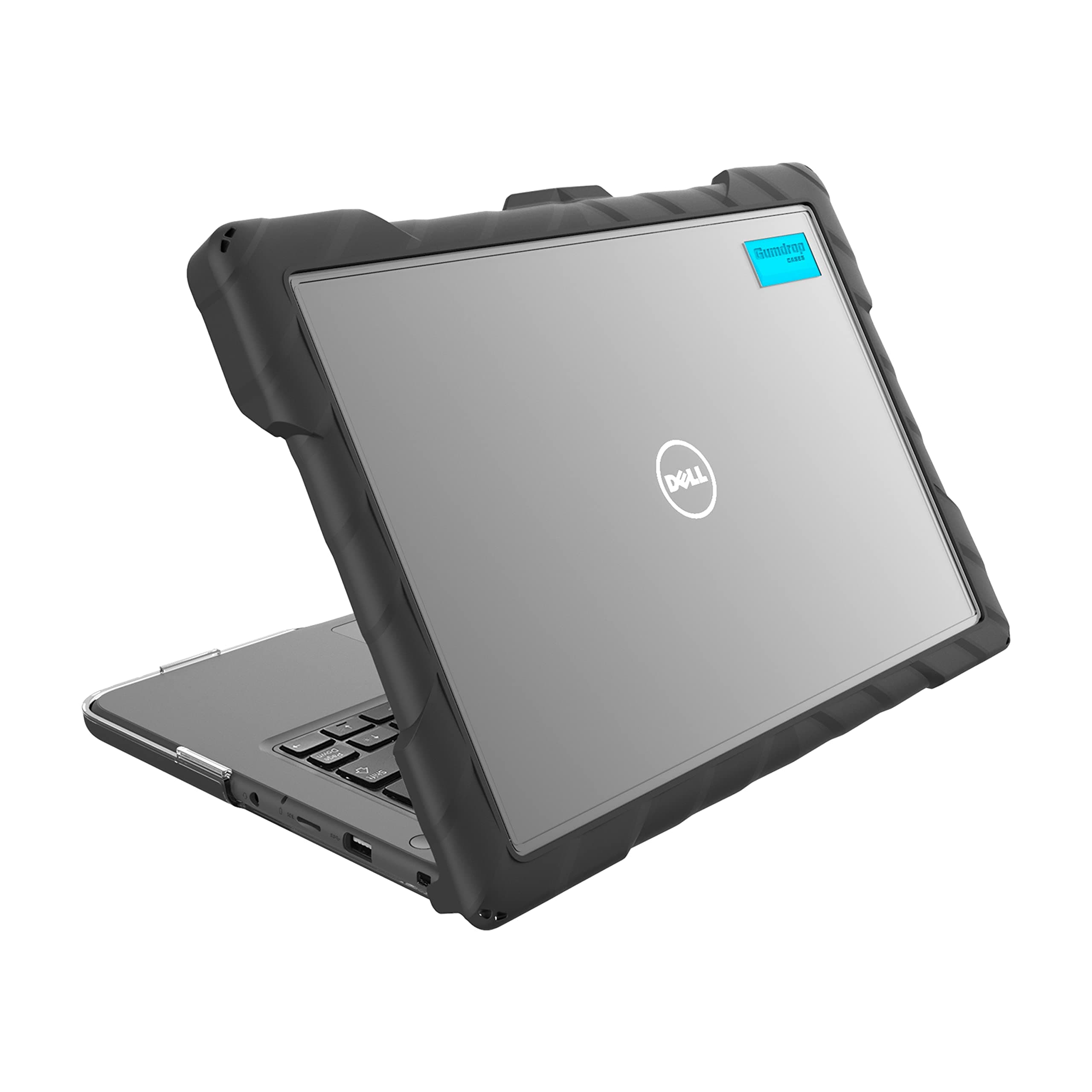 Gumdrop DropTech Custom Case Dell Latitude 3300 (Clamshell) - Drop Tested Protection, Rubberized Thread on Sides, Seamless Asset Tagging, Snap in Installation for School or Work - Black
