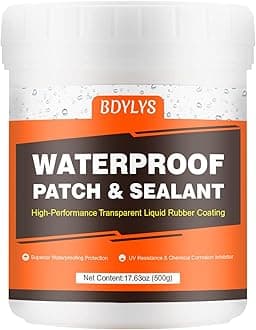 BDYLYS Liquid Waterproof Sealant, Invisible Waterproof Agent, Transparent Leak Repair Adhesive, 17.6 oz Indoor & Outdoor Waterproof Coating, 17.64OZ(500g), cwp-500g