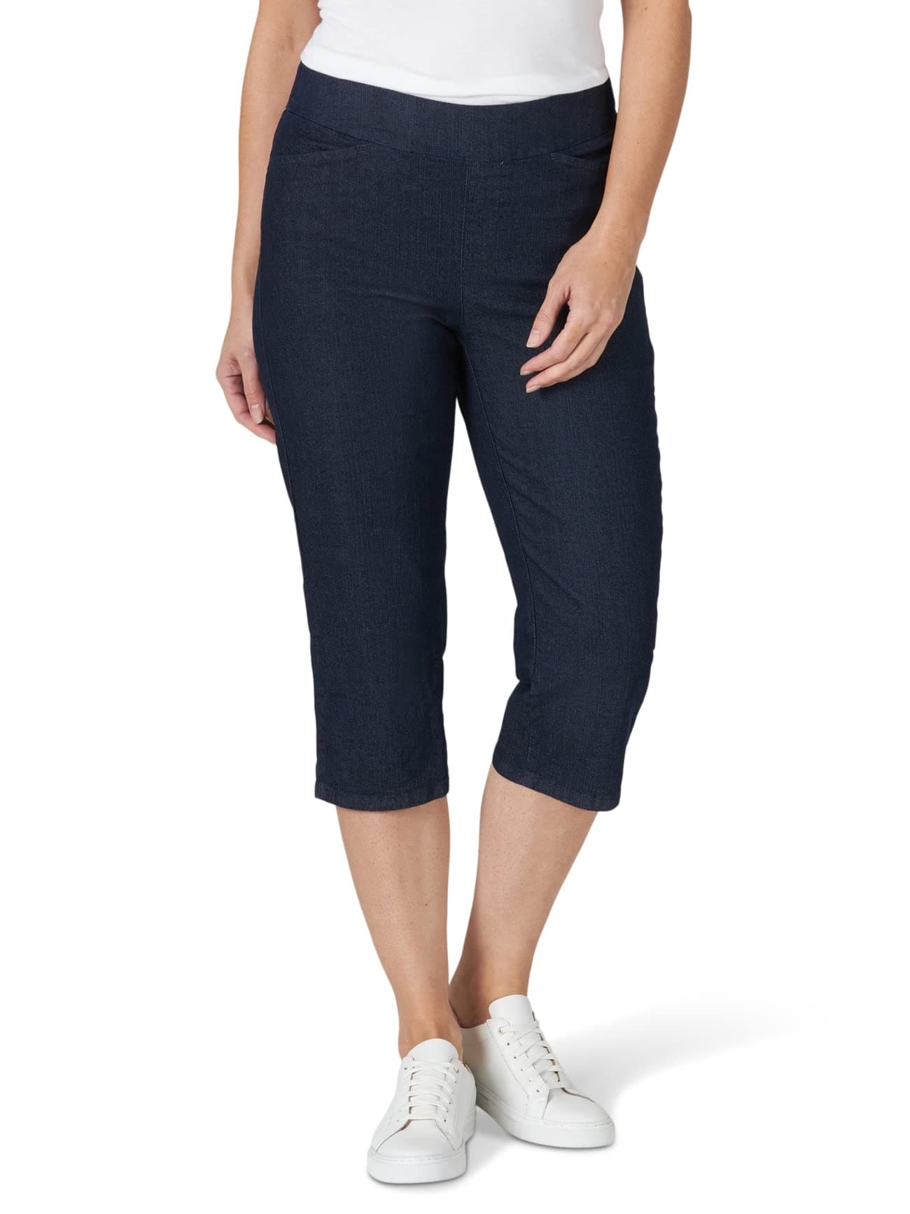 Women's Easy-Fit Elastic Waist Pull-On Capri Pant