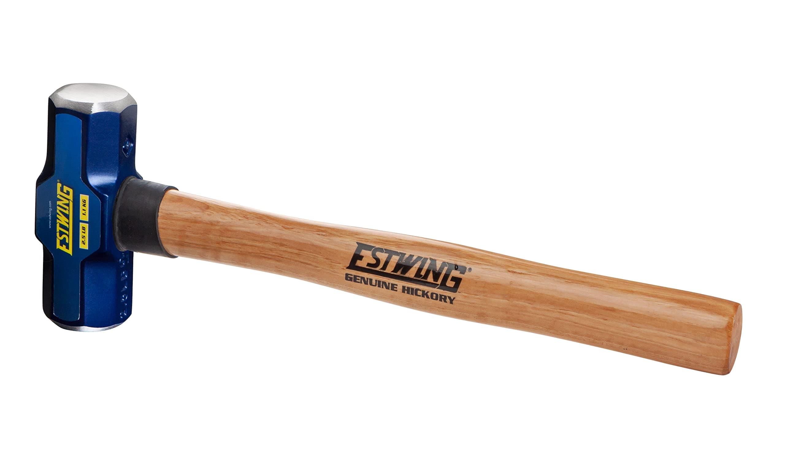 Estwing Engineer Hammer, 2.5 lb Forged Head, 14-Inch Hickory Wood Handle, Induction Hardened and Tempered for Demolition, Brick Setting, Tile Work, and Construction, Model #62312