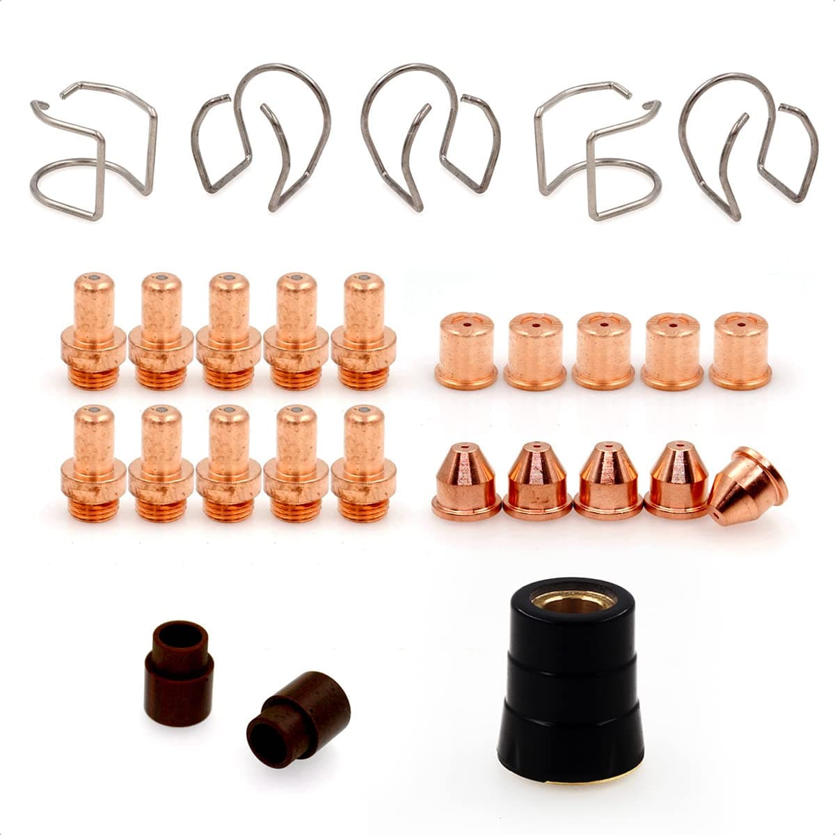 Pack-28 Versa Cut 60 Electrode 14344 & Nozzle 12814 & Shield Cap 14557 & Spring 14555 for Eastwood 60A Torch