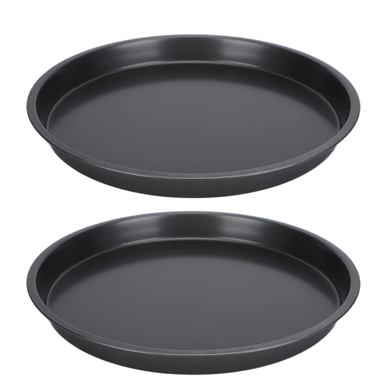 2 Pcs Pizza Pan, Pizza Stone Nonstick Baking Pizza Pan for Oven BBQ Grill Kitchen Accessories Housewarming Gifts (10 Inches)