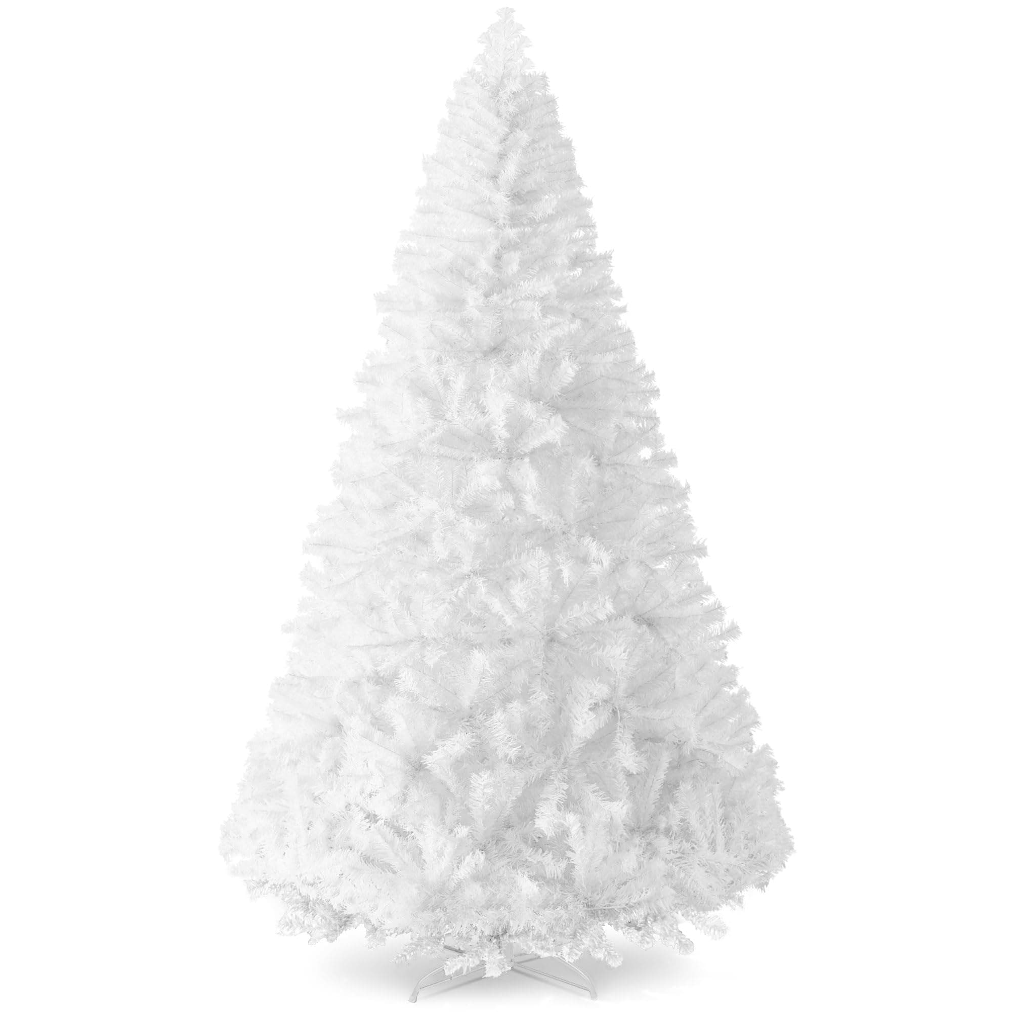 Best Choice Products Artificial Christmas Tree, 4.5ft Premium Unlit Pine Design, Dense Branches Realistic Holiday Décor w/Easy Assembly - White
