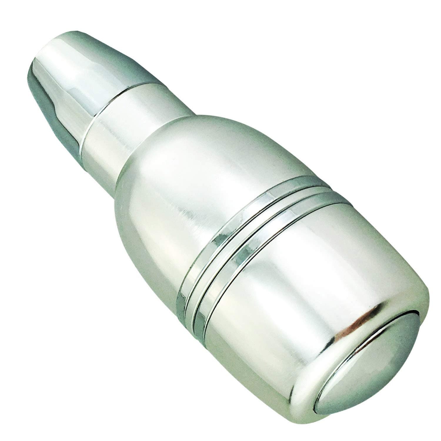 Abfer Automatic Shifter Knob Button Car Stick Shift Lever Head Replacement Aluminum Alloy Gear Shifting Fit for Most Transmission Vehicle, Silver