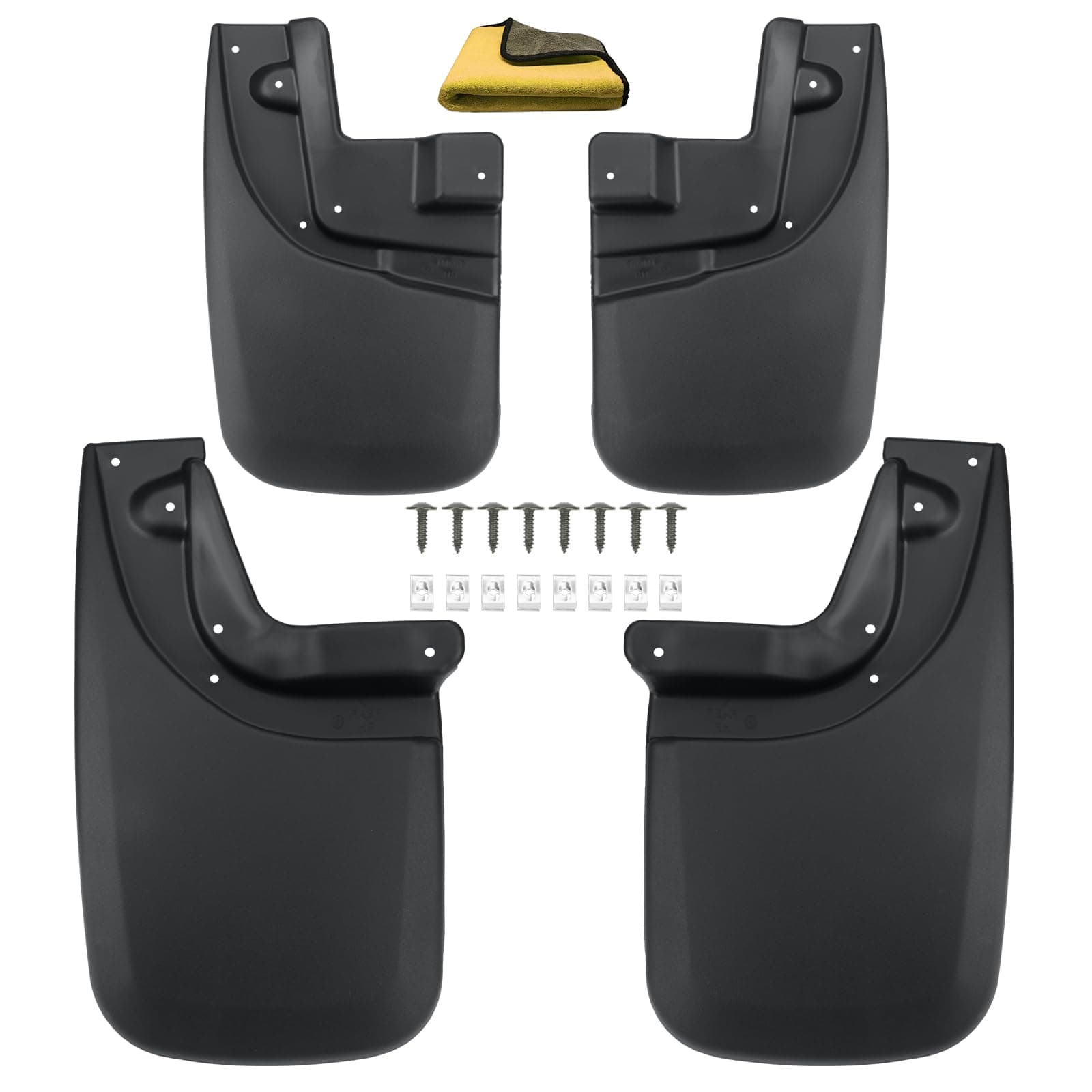 Mud Flaps Compatible with Toyota Tacoma 2005-2015 Mud Guards Splash Guards Tire Protector Mudguard (with Fender Flares), Front and Rear (Driver & Passenger Sides)