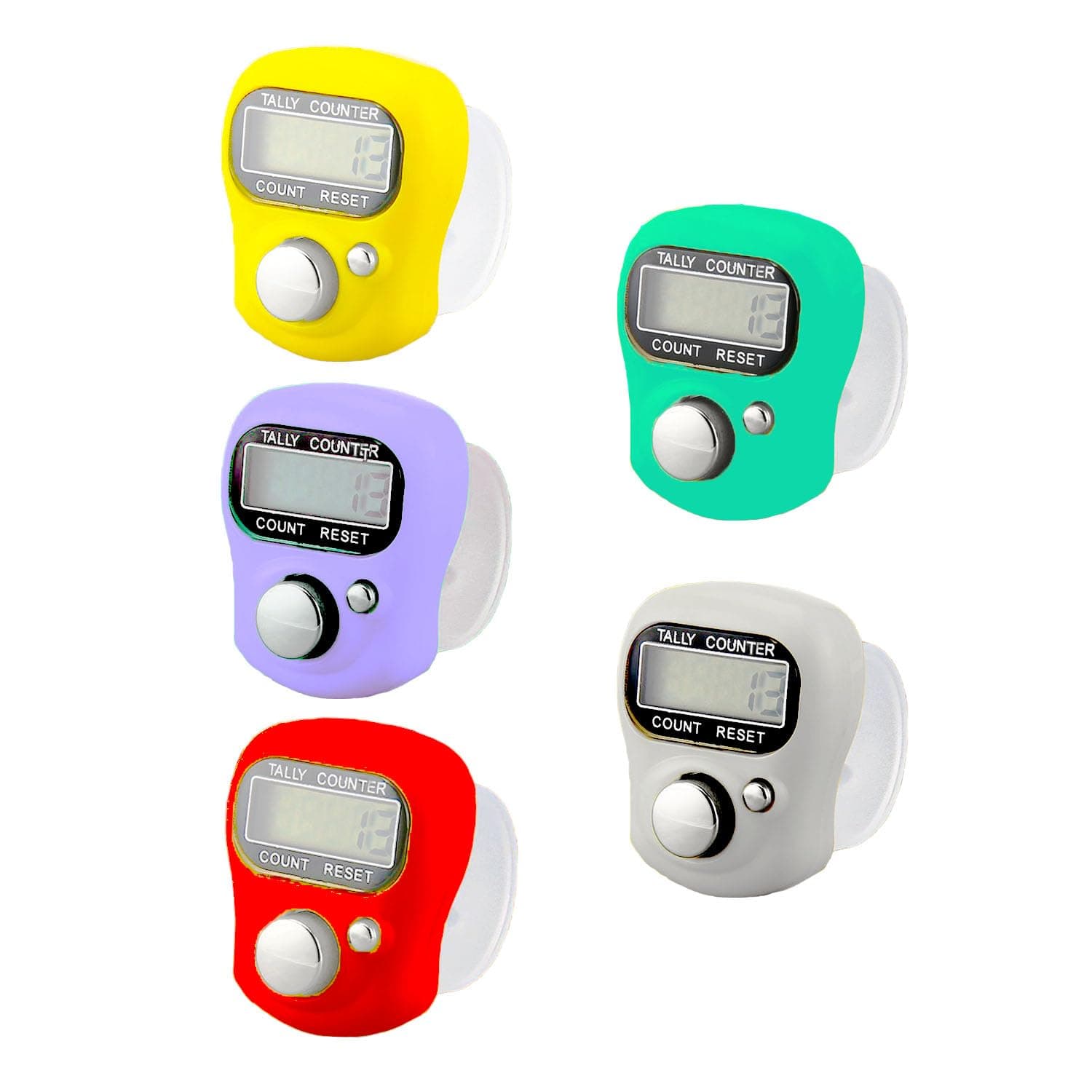 Electronic Finger Counter, 5-Digit Number Count Clicker Mini LCD Digital Display Hand Tally Counter, Resettable Counters Clickers for Knitting, Crochet, Coaching, Lap, Golf, Toddler & Fidget